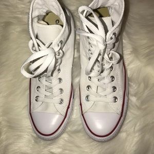 White high top converse size 9